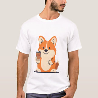 Corgi Coffee Patrol Morgen-T-Shirt T-Shirt