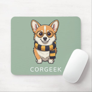 Corgi Corgeek auf Green   Hund Lover Geschenk Mousepad
