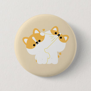 Corgi Couple Button