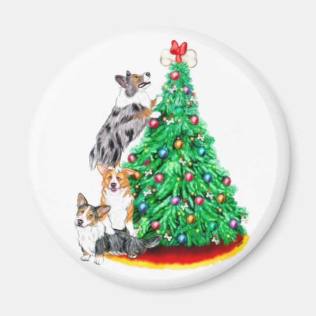 Corgi Cristmas Reach Goals Magnet (Vorne)
