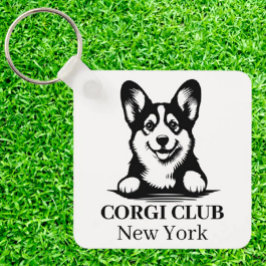 Corgi Custom Club Theme Schlüsselanhänger