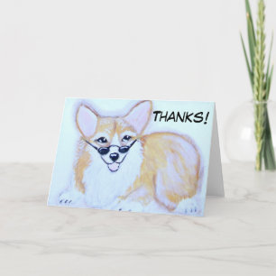 Corgi danken Ihnen zu kardieren Dankeskarte
