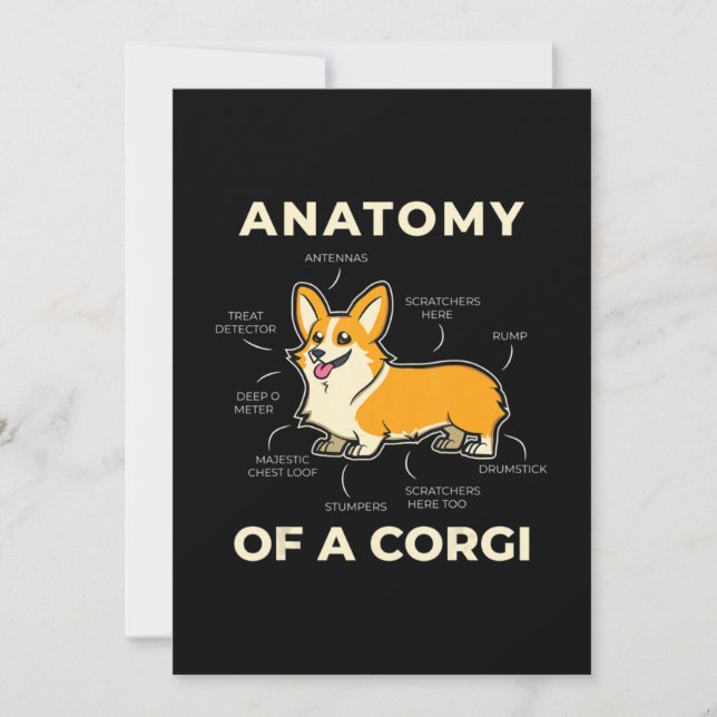 Corgi Dankeskarte (Vorderseite)