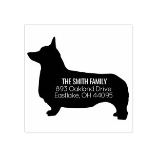 Corgi Dog Adresse Briefmarke Gummistempel