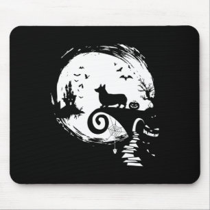 Corgi Dog And Moon Halloween Anzug Dog Lover Fun Mousepad