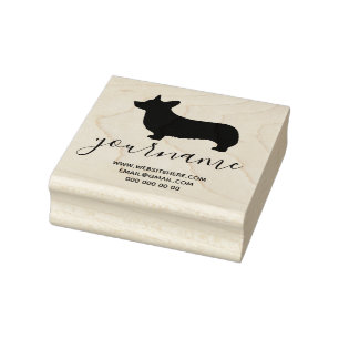Corgi Dog Breed Canine Kennel Gummistempel