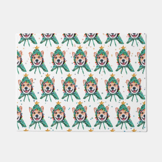 Corgi Dog Breed Christmas Fußmatte (Vorderseite)
