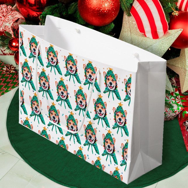 Corgi Dog Breed Christmas Große Geschenktüte (Von Creator hochgeladen)