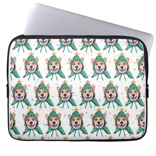 Corgi Dog Breed Christmas Laptopschutzhülle (Vorderseite)