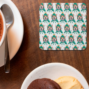 Corgi Dog Breed Christmas Rechteckiger Pappuntersetzer