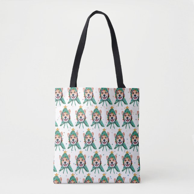 Corgi Dog Breed Christmas Tasche (Vorderseite)