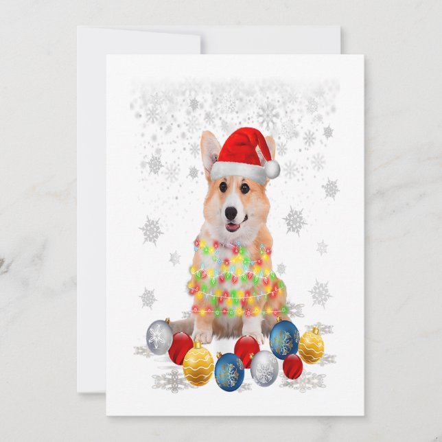 Corgi Dog Christmas Light Decor Xmas Pajamas Pj Ankündigung (Vorderseite)
