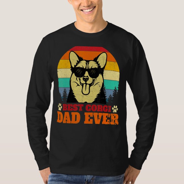 Corgi Dog Dad Dog  For Fathers Day 2 T-Shirt (Vorderseite)