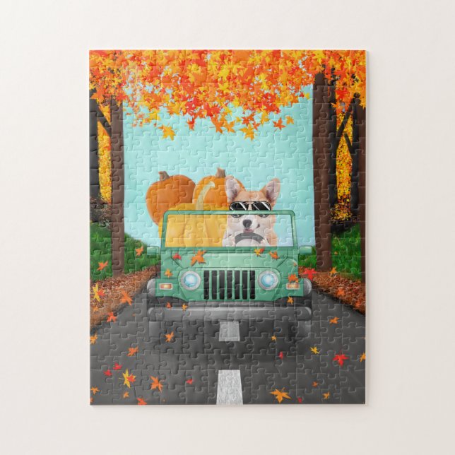 Corgi Dog Fall Pumpkin (Vertikal)