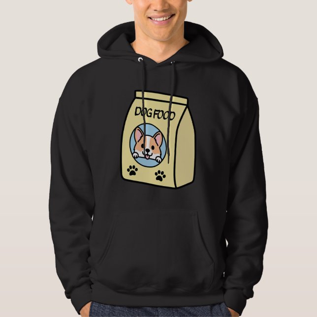 Corgi Dog Food Hoodie (Vorderseite)