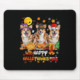 Corgi Dog Happy Halloween Erntedank Merry Chris Mousepad