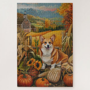 Corgi Dog Herbsternte Erntedank