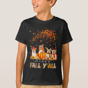 Corgi Dog Herbstfall Pumpkin Truck Mappe Thanksgi T-Shirt