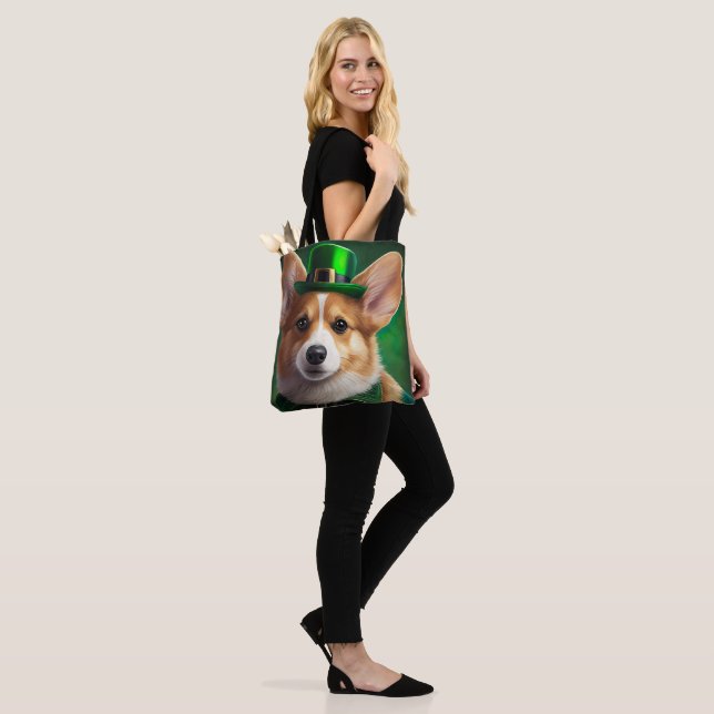 Corgi Dog in St. Patrick's Day Dress Tasche (Am Model)