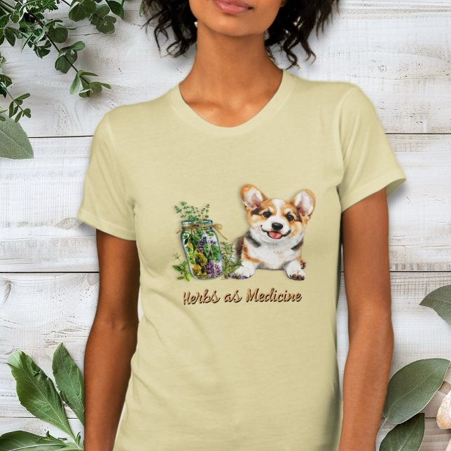 Corgi Dog Kräuter als Medizin T-Shirt (Von Creator hochgeladen)