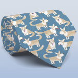 Corgi Dog Krawatte<br><div class="desc">Spaß Pembroke Welsh Corgi Hundemuster auf einem aquamarinen grünen Hintergrund. Originelle Kunst von Nic Squirrell. Ideal für Ihren Lieblingshunde-Vater.</div>