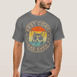 Corgi Dog Lover Vintag Sunset Best Corgi Vater Fat T-Shirt
