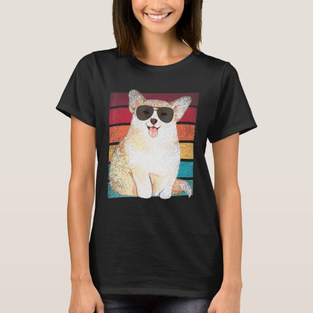 Corgi Dog Mama Vater Kleidung T-Shirt (Vorderseite)