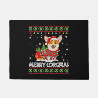 Corgi Dog Merry Corgmas Santa Fußmatte