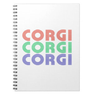 Corgi Dog Moderner farbiger Text Notizblock