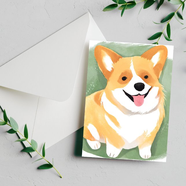 Corgi Dog | Niedliche Hundefresse Postkarte (Von Creator hochgeladen)
