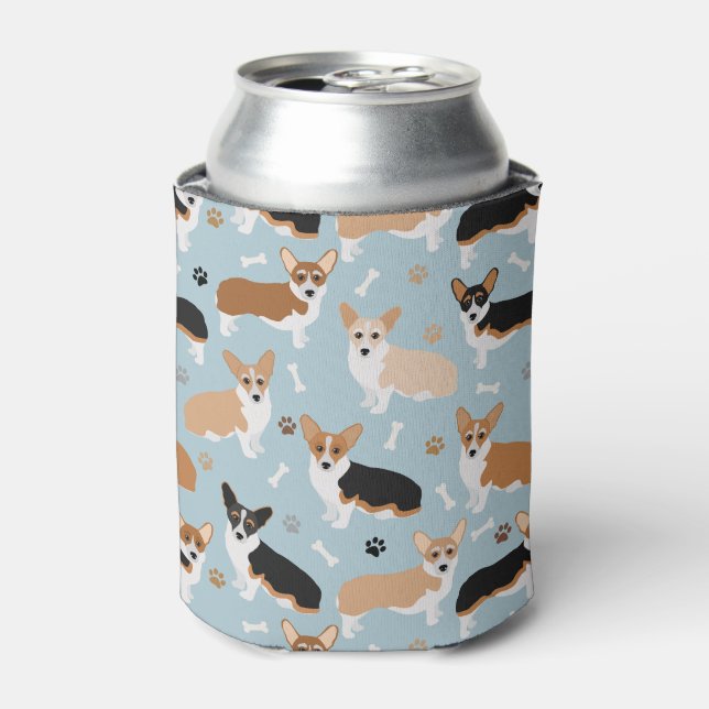 Corgi Dog Paws and Bones Dosenkühler (Kanne Vorderseite)