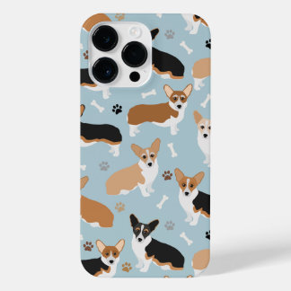 Corgi Dog Paws and Bones iPhone 14 Pro Max Fall Hülle