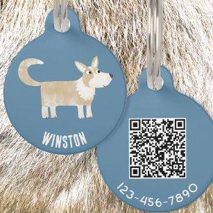 Corgi Dog Personalisiert QR Code Haustiermarke
