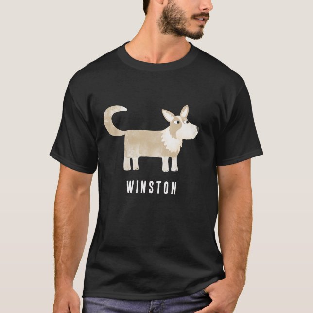 Corgi Dog Personalisiert T-Shirt (Vorderseite)