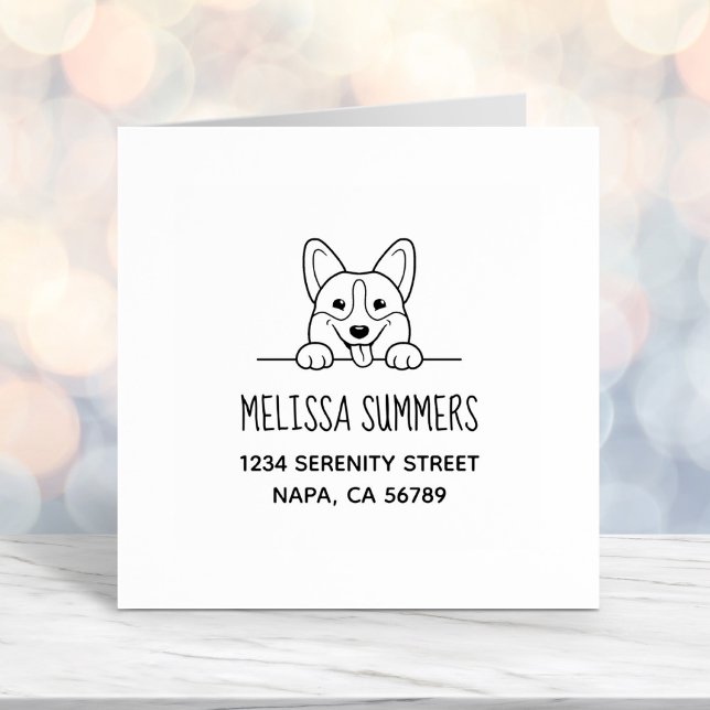Corgi Dog Pet-Adresse Permastempel (Von Creator hochgeladen)
