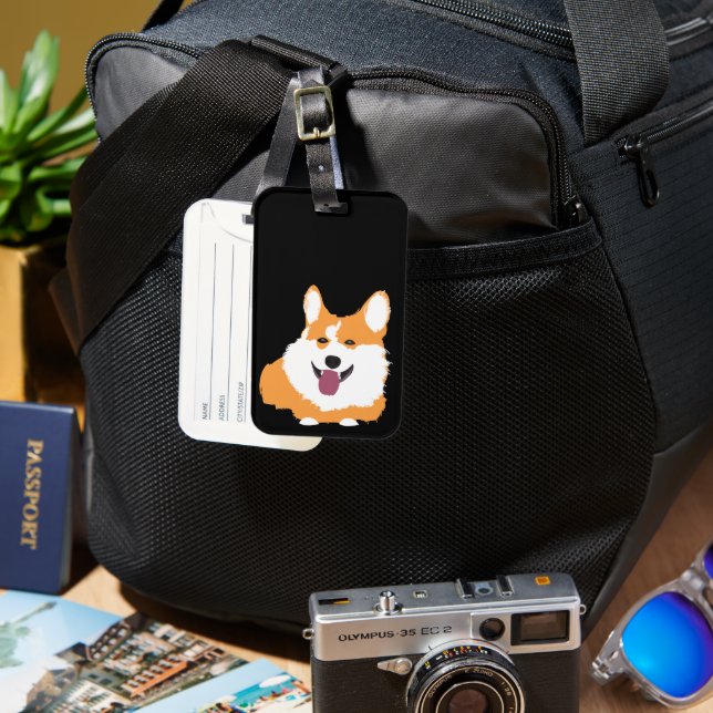 Corgi Dog Pet Gepäckanhänger (Vorderseite & Rückseite)