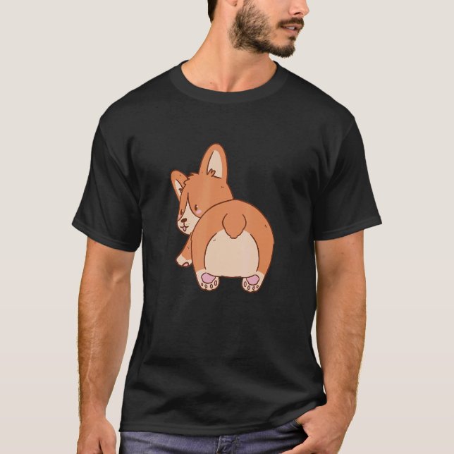 Corgi Dog Pet Paws T-Shirt (Vorderseite)