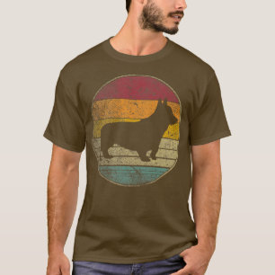 Corgi Dog Pet Vintag gestörter Retro 70er 80er 90s T-Shirt