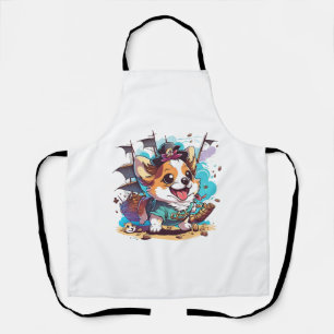 Corgi Dog Pirate Schürze
