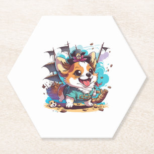 Corgi Dog Pirate Untersetzer