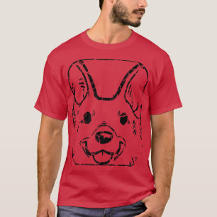 Corgi Dog Puppy Trendy Distressed253 T-Shirt