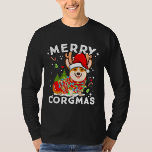 Corgi Dog Reindeer Merry Corgmas Santa Corgi Chris T-Shirt