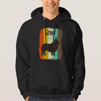 Corgi Dog Retro Vintages Design Hoodie