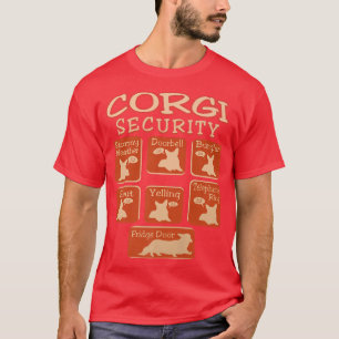 Corgi Dog Security Funny Corgi Pets Lovers Corgi D T-Shirt