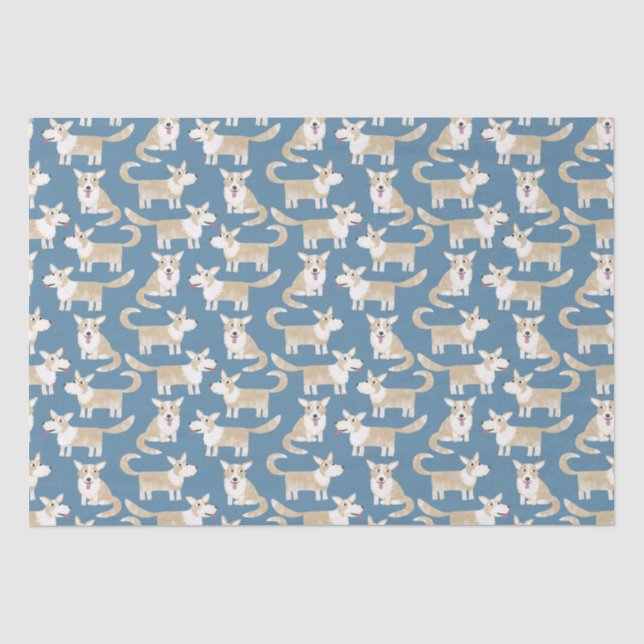 Corgi Dog Seidenpapier (Vorderseite)