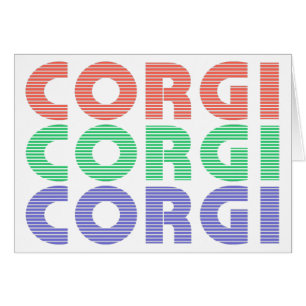 Corgi Dog Texte coloré moderne