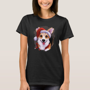 Corgi Dog trägt den Weihnachtsmann hat Niedlich We T-Shirt