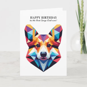 Corgi Dog Vater Moderner Personalisierter Geburtst Karte