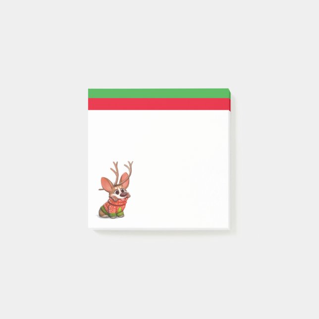 Corgi Dog Weihnachten Post-it Klebezettel (Vorderseite)