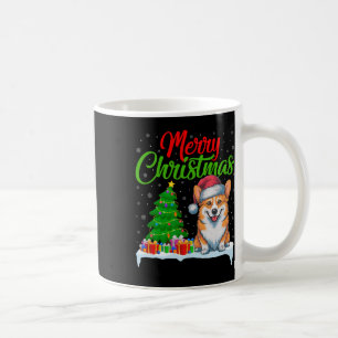 Corgi Dog Weihnachtsbaum Lichter Funny Xmas Corgi  Kaffeetasse